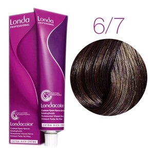 Londa Color Extra Rich 6/7 (темный блонд коричневый) - стойкая крем-краска для волос, 60 мл.