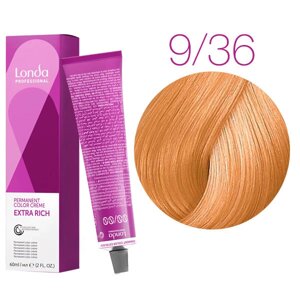 Londa Color Extra Rich 9/36 (искристое шампанское) - стойкая крем-краска для волос, 60 мл.