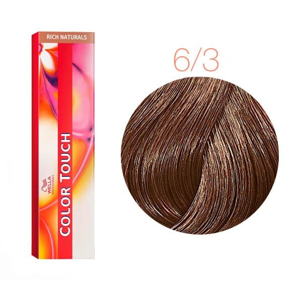 Wella Color Touch 6/3 (тёмный блонд золотистый) - тонирующая краска для волос, 60 мл. от компании Интернет-магазин "Well-cosmetics" - фото 1