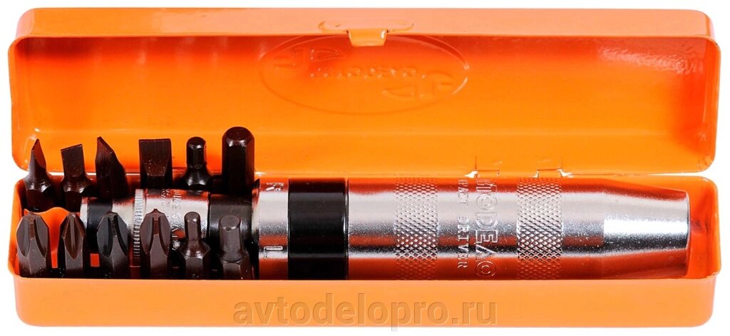 Отвертка ударно-поворотная (12насадок S2; метал. футляр) АвтоDело PRO (40013) от компании АВТОДЕЛО Инструмент - фото 1