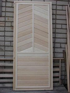 Банные Двери из дерева осина глухая Сорт А 700*1600 для бани
