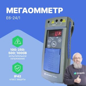 Измерители сопротивления электроизоляции (мегаомметры) Радио-Сервис Е6‐24/1 Мегаомметр (С поверкой)