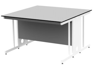 Лабораторные столы ЛОИП Низкий островной стол на рамном основании ЛАБ-М СОЦн 90.150.75 TR6