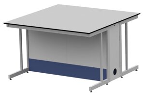 Лабораторные столы ЛОИП Стол островной низкий на рамном основании (комплектация стеллажом возможна) ЛАБ-PRO СОЦн