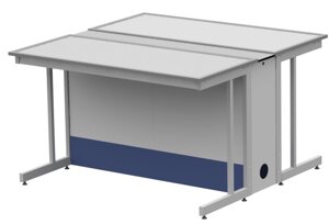 Лабораторные столы ЛОИП Стол островной высокий на рамном основании (комплектация стеллажом возможна) ЛАБ-PRO СОКв