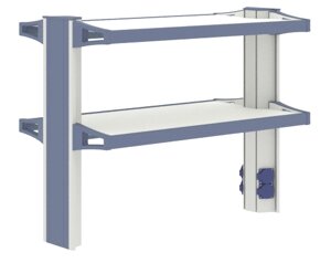 Лабораторные столы ЛОИП Стойка-стеллаж к столу на рамном основании и опорных тумбах ЛАБ-PRO СТОн 90.40.70