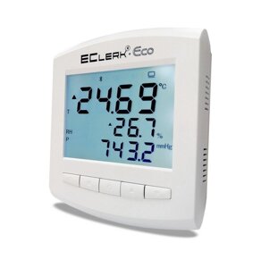 Термогигрометры Рэлсиб НПП EClerk-Eco-RHTP-0-0-R Измеритель-регулятор температуры, влажности и абс. давления
