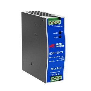 NDR-120-24 - Блок питания Prompower NDR в металлическом корпусе