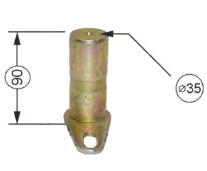 Палец рулевого гидроцилиндра на погрузчик ZL20, 35х90мм