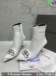 Ботильоны Balenciaga Fringe Knife белые