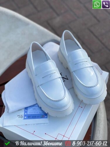 Ботинки Alexander McQueen кожаные Белый