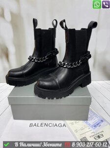 Ботинки Balenciaga Tractor зимние черные