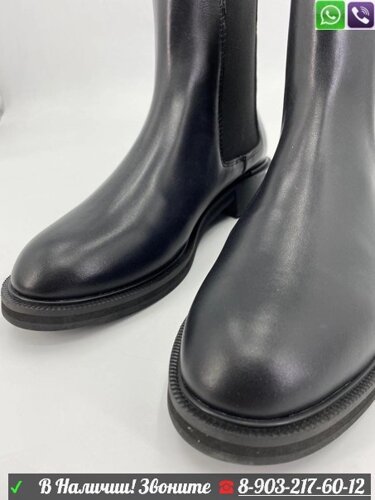 Ботинки Valentino кожаные черные
