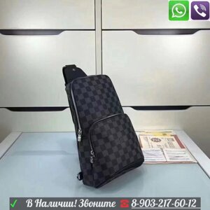 Черный Рюкзак Louis Vuitton Avenue Sling Луи Витон infini