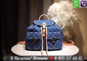 Джинсовый рюкзак louis vuitton demim луи витон