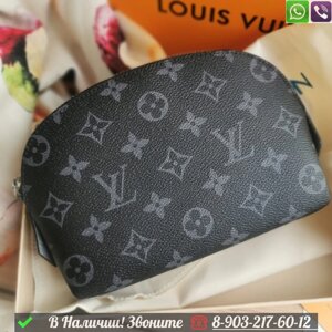 Косметичка Louis Vuitton кожаная Коричневый