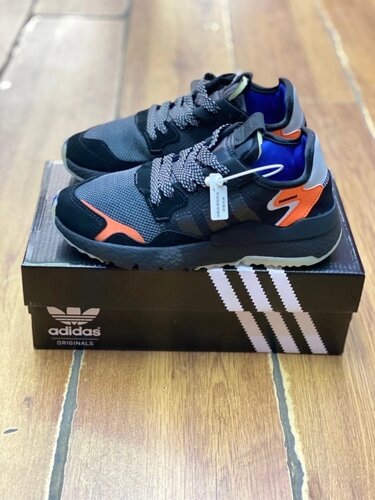 Кроссовки Adidas Nite Jogger серо-оранжевые