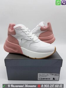 Кроссовки Alexander McQueen Runner высокие Пудровый