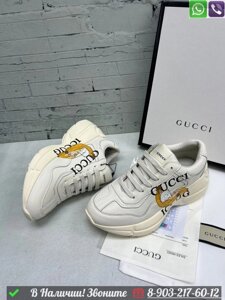 Кроссовки Gucci Rhyton белые