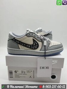 Кроссовки Nike Air Force 1 x Dior белые