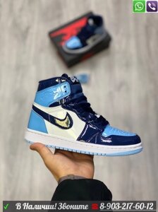 Кроссовки Nike Air Jordan 1 Mid синие