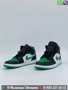 Кроссовки Nike Air Jordan 1 Mid зеленые