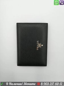 Обложка для паспорта Prada черная