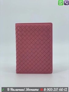 Обложка на паспорт Bottega Veneta Оливковый Розовый