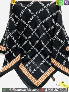 Платок Fendi шелковый с логотипом