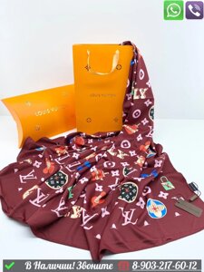 Платок Louis Vuitton шелковый с логотипом