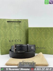 Ремень Gucci кожаный черный