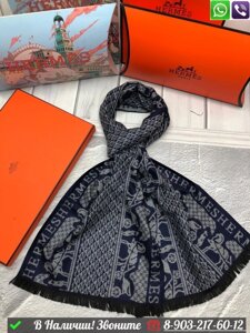 Шарф Hermes с принтом логотипа