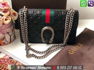 Сумка Черная Gucci Dionysus supreme Классика Gucci