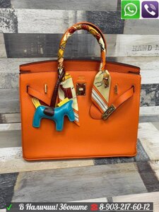 Сумка Hermes Birkin Гермес Биркин 35 см фурнитура золото Рыжий