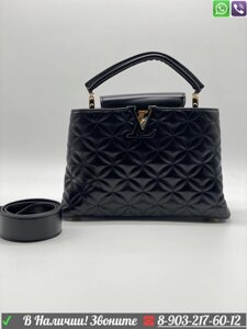 Сумка Louis Vuitton Capucines BB Маленькая стеганная Бордовый