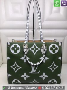 Сумка louis vuitton giant monogram Onthego разноцветная Зеленый