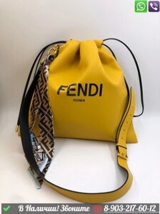 Сумка мешок Fendi кожаная