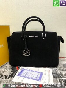 Сумка Michael Kors Selma Замшевая Черная Майкл Корс