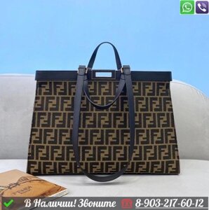 Сумка тоут Fendi Peekaboo X Tote Зеленый