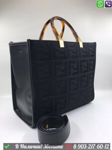 Сумка тоут Fendi X Tote тканевая