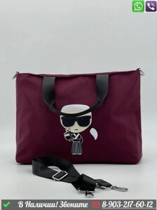 Сумка тоут Karl Lagerfeld Ikonik бордовая