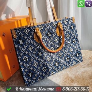 Сумка тоут Louis Vuitton Onthego синяя