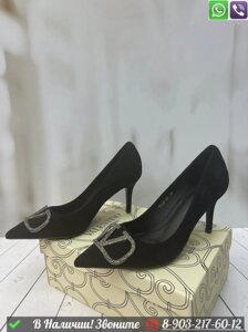 Туфли Valentino Vlogo кожаные Бежевый