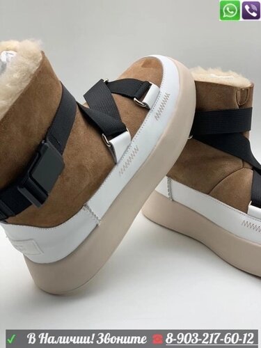 Угги UGG Australia с ремешком женские Черный