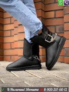 Угги UGG Classic с пряжкой Серебряный