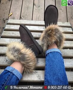 Угги UGG Mini Fox Fur Серый