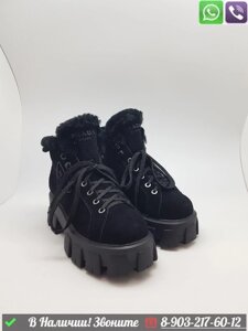 Зимние ботинки Prada черные