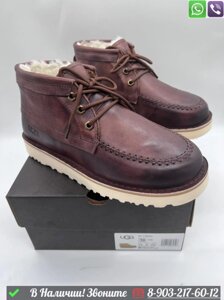 Зимние Ботинки UGG кожаные с мехом