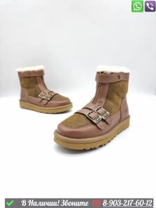 Зимние Ботинки UGG замшевые с мехом