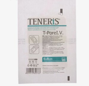Лейкопластырь "TENERIS T-Pore I. V. 6х8см для фиксации катетеров нетканый